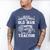 Never Underestimate An Old Man Tractor Farmer Dad Men's Comfort Colors T-Shirt Blue Jean