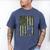 US Flag Deer Elk Buck Camoflage Hunting Hunter Dad Grandpa Men's Comfort Colors T-Shirt Blue Jean