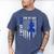 I Wear Blue For My Dad Colon Cancer Awareness Blue USA Flag Men's Comfort Colors T-Shirt Blue Jean