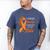 I Wear Orange In Memory Of My Dad Leukemia Awareness Cancer Men's Comfort Colors T-Shirt Blue Jean