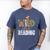 Wild About Reading Books Animal Theme Bookworm Library Day Men's Comfort Colors T-Shirt Blue Jean