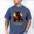 Wizard Cat Reading a Book While Crocheting Men's Comfort Colors T-Shirt Blue Jean