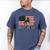 Wrestling Dad US Flag Fathers Day Retro Wrestling Fans Men's Comfort Colors T-Shirt Blue Jean