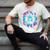 Best Dad Ever Colorful Tie Dye Fathers Day Men's Comfort Colors T-Shirt Ivory