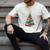 Book Christmas Tree Xmas Lights Book Lover Teacher Librarian Men's Comfort Colors T-Shirt Ivory