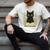 Cat Reading Book Flowers Men's Comfort Colors T-Shirt Ivory