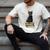 Cat Sitting On Books Men's Comfort Colors T-Shirt Ivory