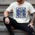 Cheer Dad Daddy Bow Sport Cheerleader Cheerleading Blue Men's Comfort Colors T-Shirt Ivory