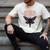 Cryptid Cryptozoology Mothman Introvert -Adults Butterfly Small Crew Neck Classic Fit Short Sleeve Polyester 100 Printed Blended Fabric Men's Comfort Colors T-Shirt Ivory