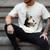 Cute Penguin Reading Book Faux-Crochet Print Men's Comfort Colors T-Shirt Ivory