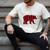 Daddy Dad Bear Pajama Red Buffalo Xmas Family Christmas Men's Comfort Colors T-Shirt Ivory