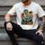 Daddysaurus T Rex Dinosaur Daddy Saurus Family Matching Dad Men's Comfort Colors T-Shirt Ivory