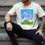 Frutiger Aero Aesthetic Tech Cherry Blossom Fishes Bubbles Raglan Baseball Tee Men's Comfort Colors T-Shirt Ivory