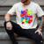 Frutiger Aero Aesthetic Tech Orb Pattern Heart Cherry Lips Raglan Baseball Tee Men's Comfort Colors T-Shirt Ivory