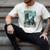 Godzilla Ocean Scene Comic Book Illustration Movie Monster Men's Comfort Colors T-Shirt Ivory