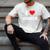 I Love Horror Heart Movies TV Show Books Writing Read Men's Comfort Colors T-Shirt Ivory