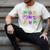 Mardi Gras Teacher Coquette Bow Pencil Apple Book Women Girl Men's Comfort Colors T-Shirt Ivory