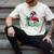 Nostalgia Holiday Tees -Adult Christmas Flamingo Small Short Sleeve Crew Neck Cotton Polyester Lightweight Ribbed Cuff Winter Men's Comfort Colors T-Shirt Ivory