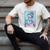 The Reader Retro Reading Skeleton Books Flowers Tarot Card Men's Comfort Colors T-Shirt Ivory