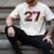 Senior 2027 Maroon Senior Class Of 27 Jersey Graduation Men's Comfort Colors T-Shirt Ivory