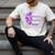 I Wear Purple In Memory Of My Mom Pancreatic Cancer Ribbon Men's Comfort Colors T-Shirt Ivory