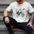 Wizard Dragon Fantasy Football Player Literal Dad Joke Men's Comfort Colors T-Shirt Ivory