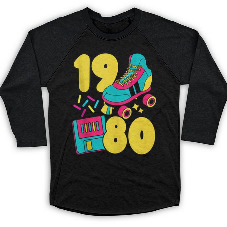 1980 Retro Raised In The 80s Old School Nostalgia Vibes Baseball Raglan Shirt