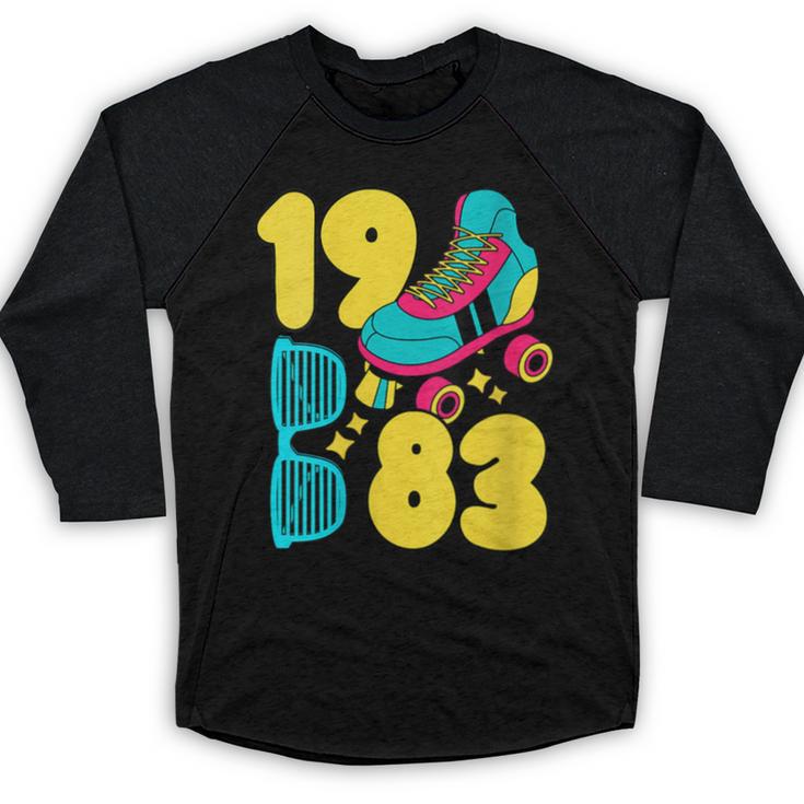 1983 Retro Raised In The 80s Old School Nostalgia Vibes Baseball Raglan Shirt