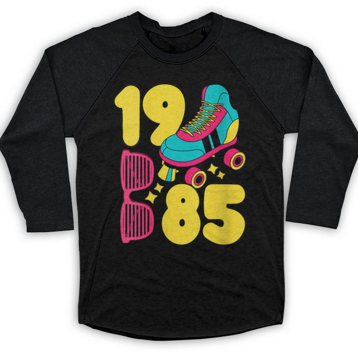 1985 Retro Raised In The 80s Old School Nostalgia Vibes Baseball Raglan Shirt