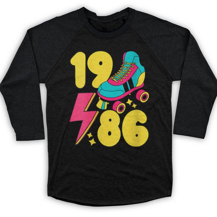1986 Retro Raised In The 80s Old School Nostalgia Vibes Baseball Raglan Shirt
