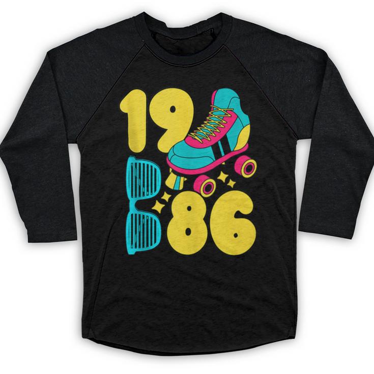 1986 Retro Raised In The 80s Old School Nostalgia Vibes Baseball Raglan Shirt