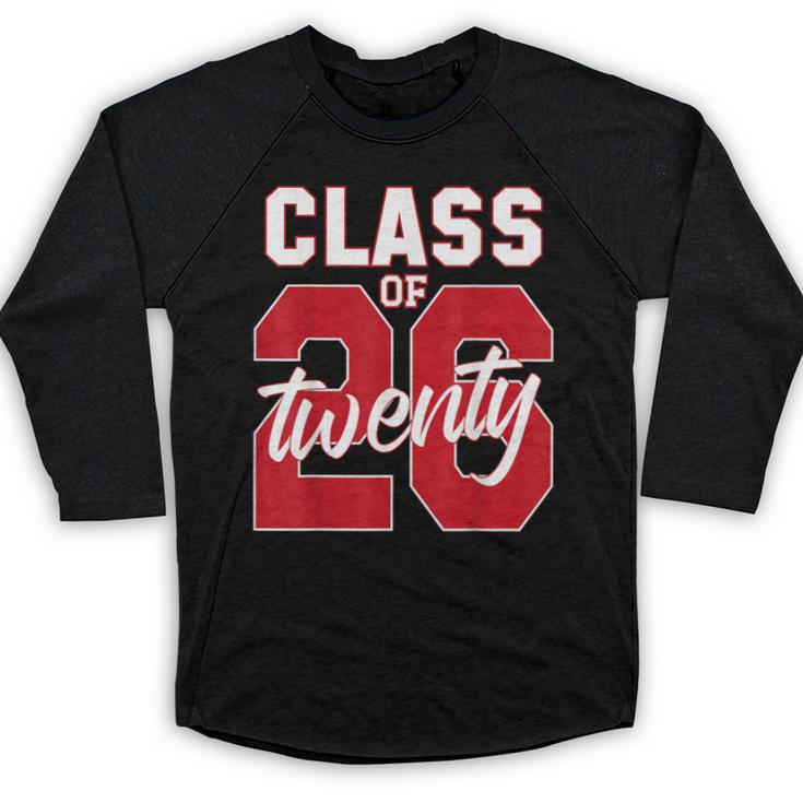 2 Sided Class Of 2026 Senior 2026 Graduation Baseball Raglan Shirt