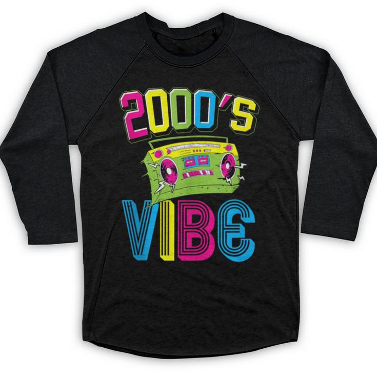 2000's Vibe Hip Hop Costume Early 2000s Party Nostalgia Baseball Raglan Shirt