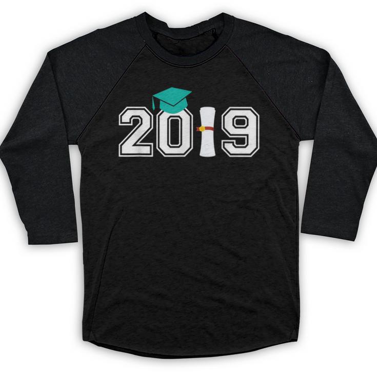 2019 Graduate Graduation Shirt For Senior 2019 Baseball Raglan Shirt