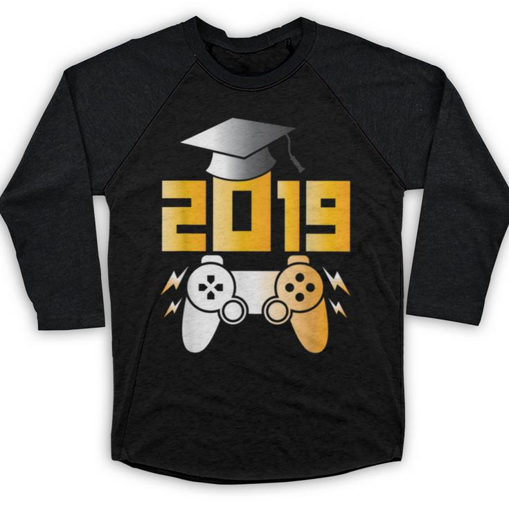2019 High School Graduation Shirt Gamer Graduate Baseball Raglan Shirt