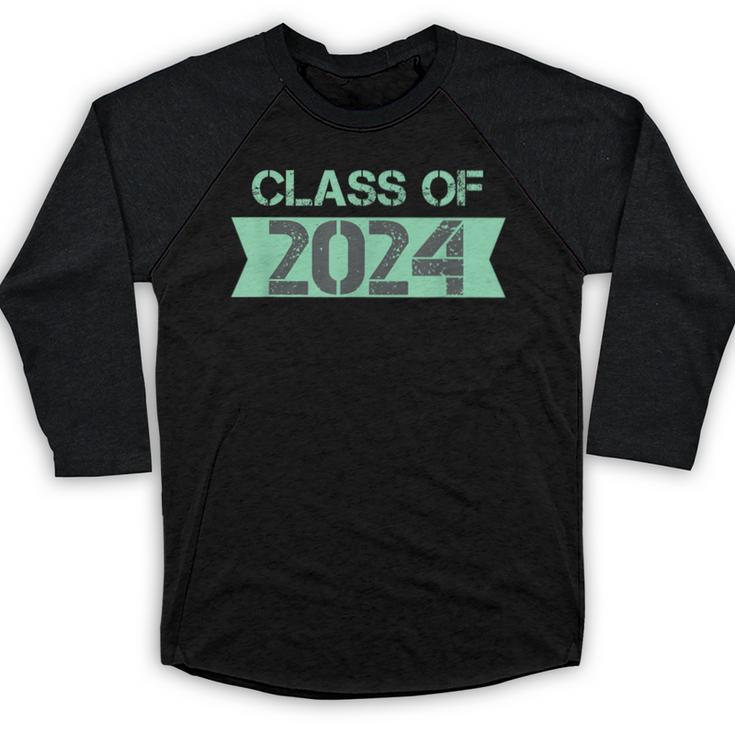 2024 Senior Class Graduation Shirt Graduate Baseball Raglan Shirt