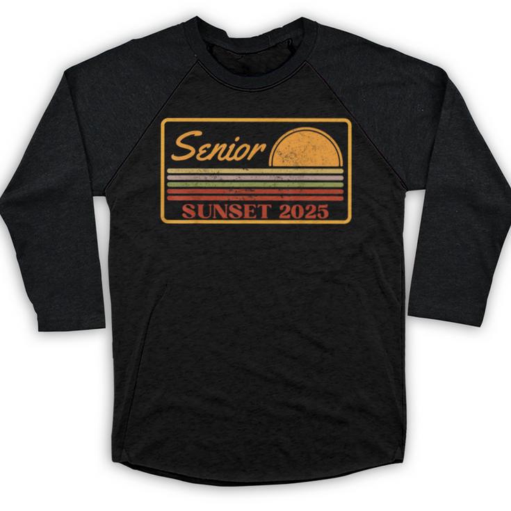 2025 Graduation Highschool Senior Sunset Baseball Raglan Shirt