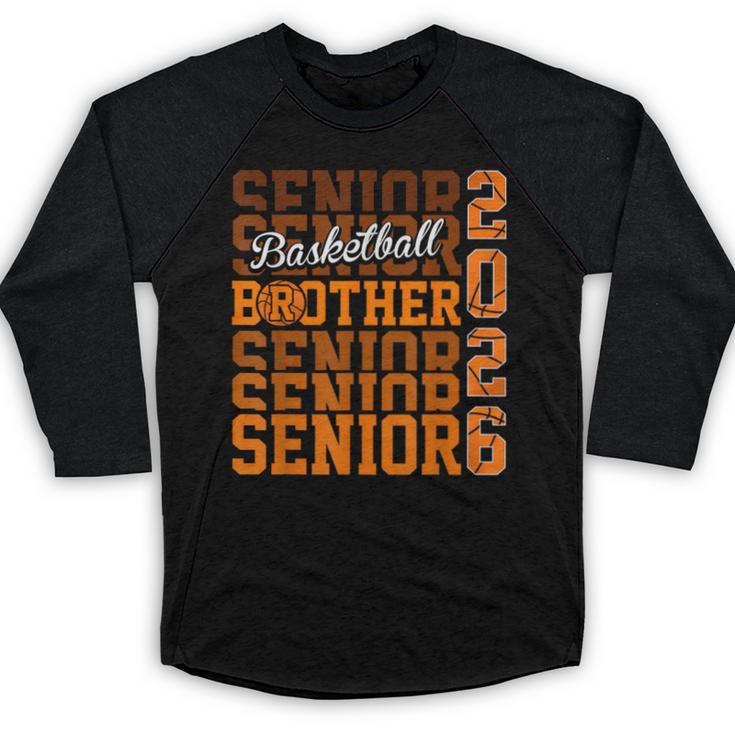 2026 Basketball Senior Brother Graduation Matching Family Baseball Raglan Shirt
