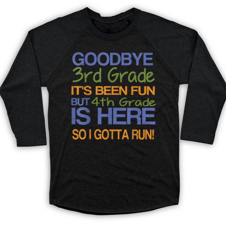 3rd Grade Graduation To 4th T-Shirt Kids Tee Fourth Baseball Raglan Shirt