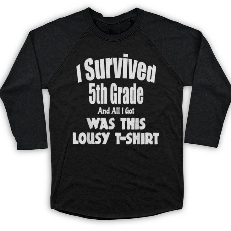 5th Fifth Grade Graduation Shirt Boy Girl Graduate Education Baseball Raglan Shirt