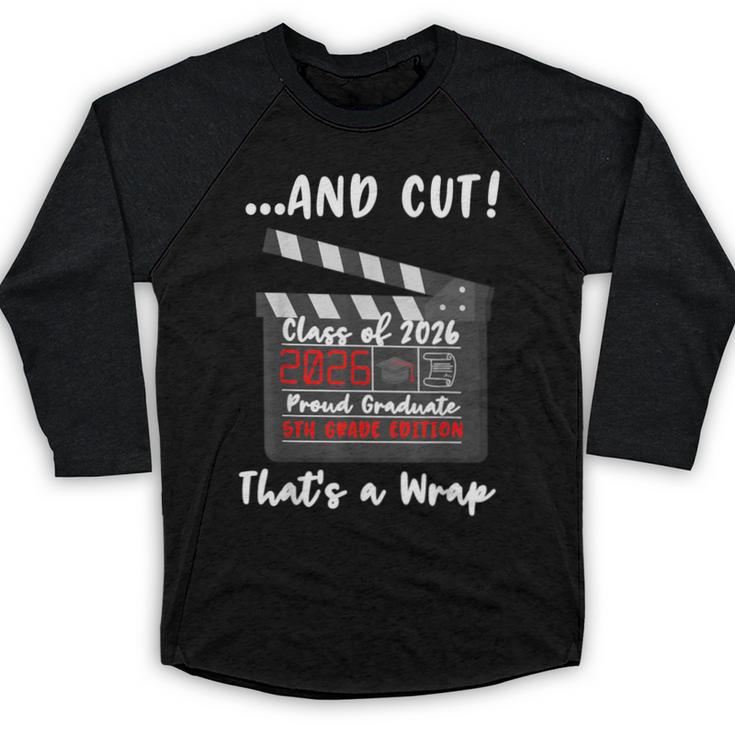 5th Grade 2026 Last Day End Of School Graduation Baseball Raglan Shirt