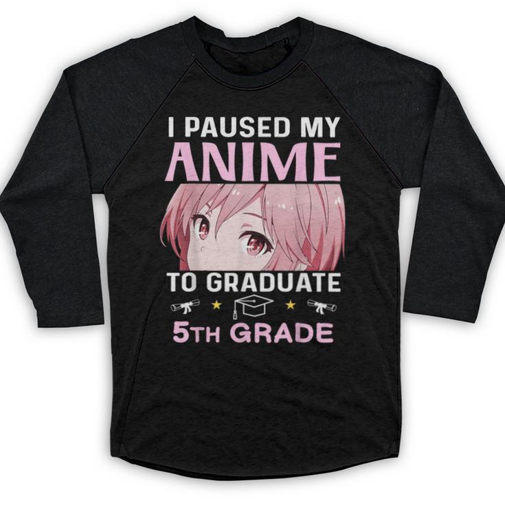 5th Grade Graduation Anime 2025 Graduate Elementary Girls Baseball Raglan Shirt