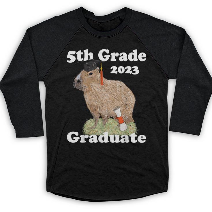 5th Grade Graduation Class Of 2023 Capybara Fifth Graduate Baseball Raglan Shirt