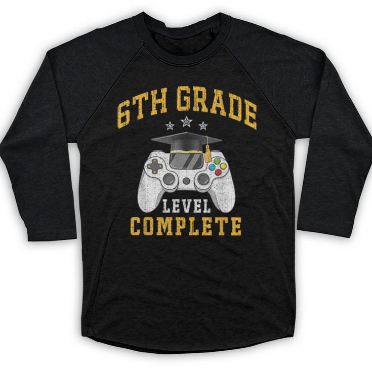 6th Grade Graduation Senior Video Gamer Graduated Baseball Raglan Shirt