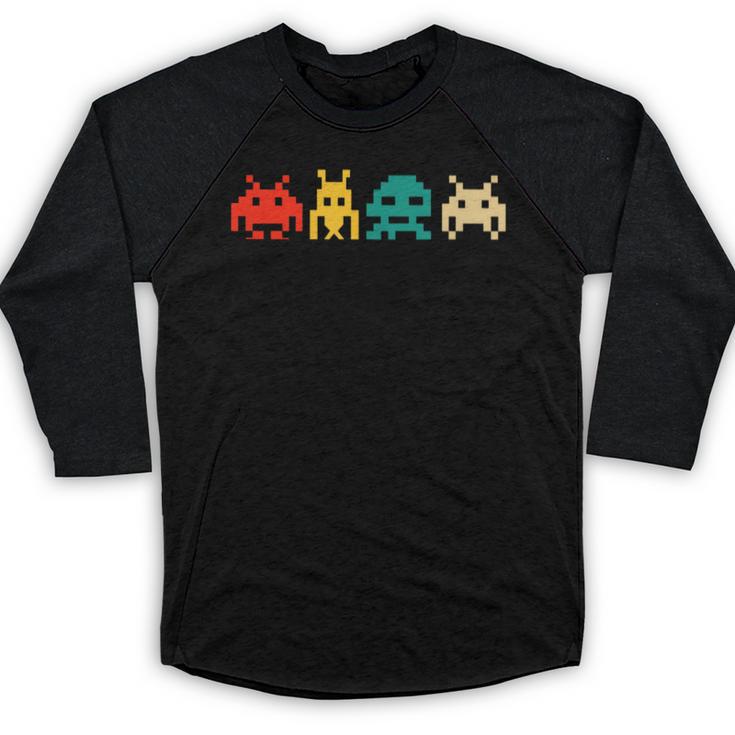 80s Video Game Nostalgia Retro Vintage Arcade Novelty Baseball Raglan Shirt