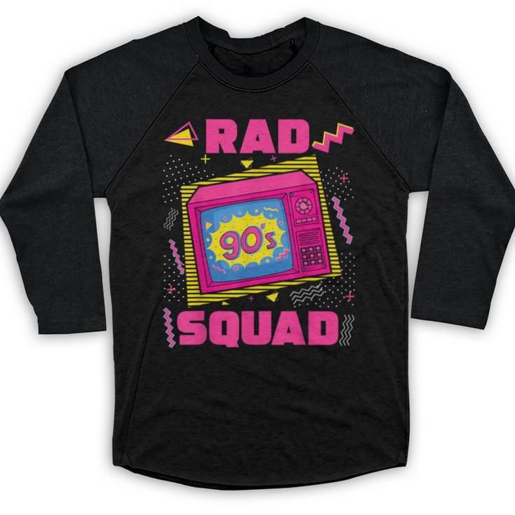 90s Rad Squad Retro Television 90s Aesthetic Nostalgia Baseball Raglan Shirt