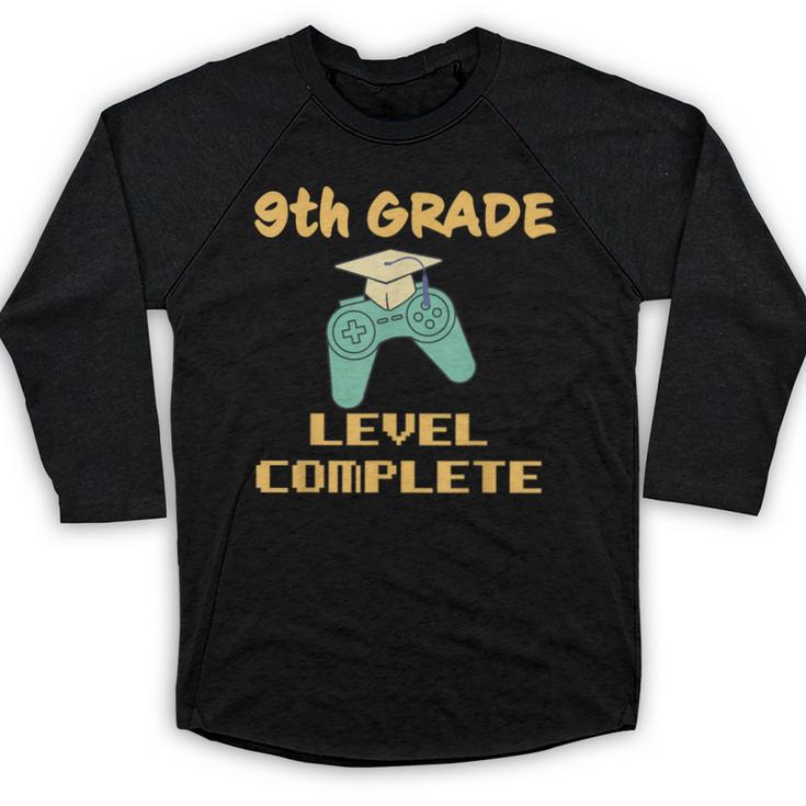 9th Grade Graduate Boys Girls Gamer Ninth Grade Graduation Baseball Raglan Shirt