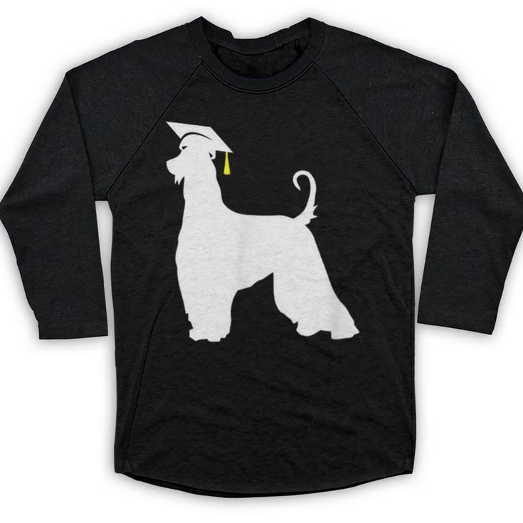 Afghan Hound Graduation Dog Graduate Men Women Kids Baseball Raglan Shirt