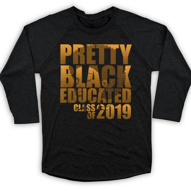 African American Girl Graduation Shirt Senior 2019 Baseball Raglan Shirt