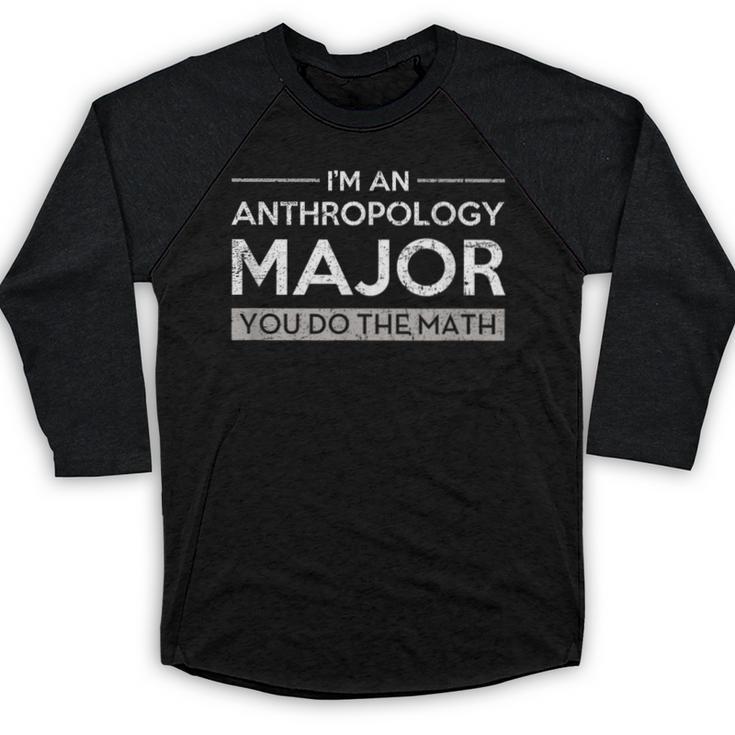 Anthropology Major College Graduation Gift Baseball Raglan Shirt